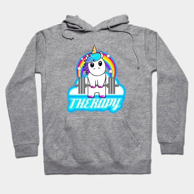 Barbell unicorn, gym girl, fitness for women Hoodie by TimAddisonArt